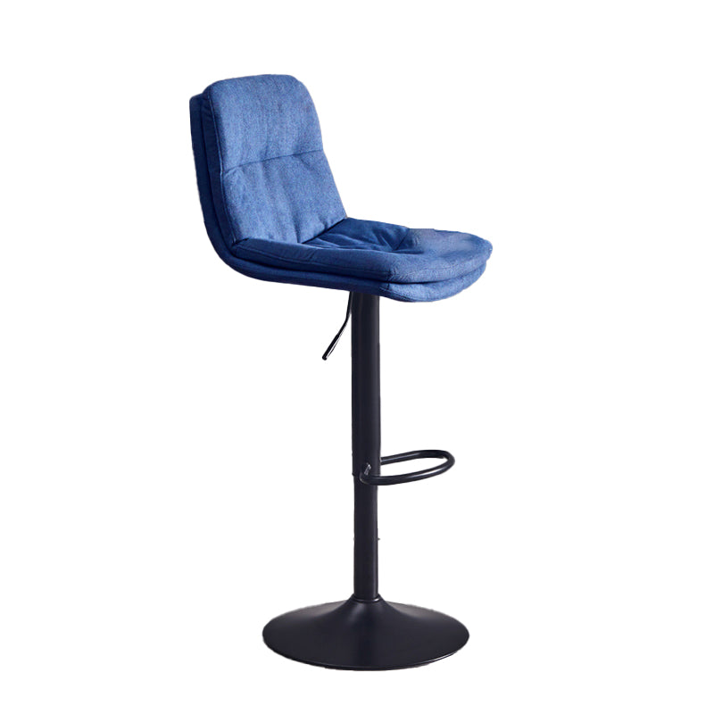 Contemporary Adjustable Height Swivel Backrest Bar Stool with Footrest