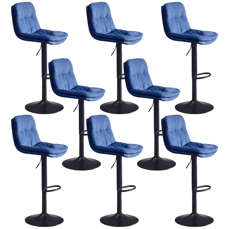 Contemporary Adjustable Height Swivel Backrest Bar Stool with Footrest