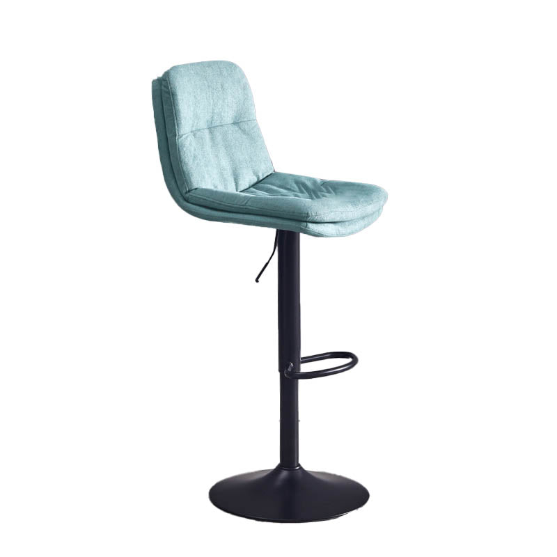 Contemporary Adjustable Height Swivel Backrest Bar Stool with Footrest