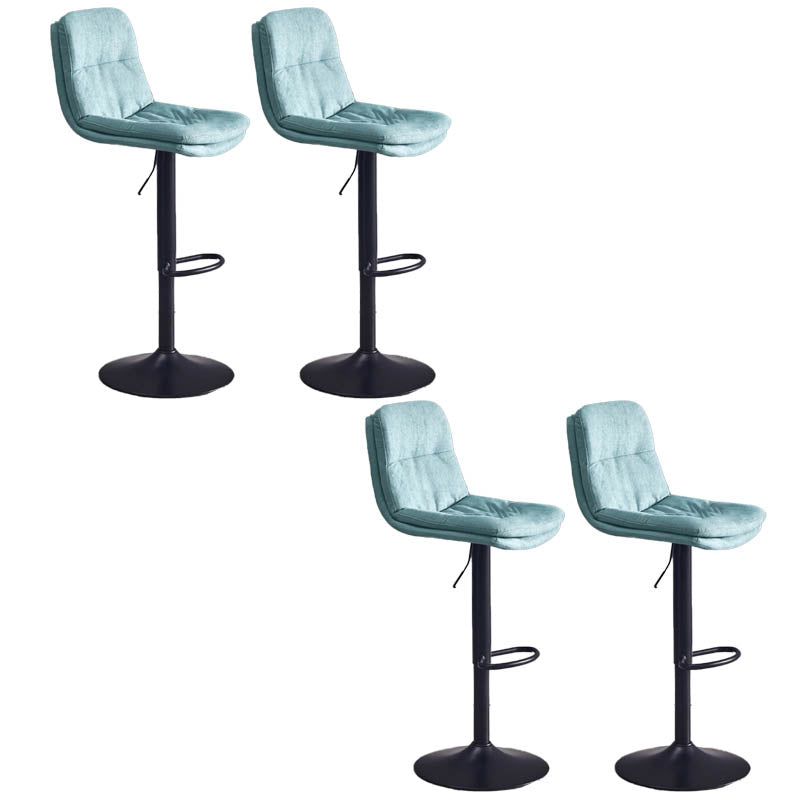 Contemporary Adjustable Height Swivel Backrest Bar Stool with Footrest