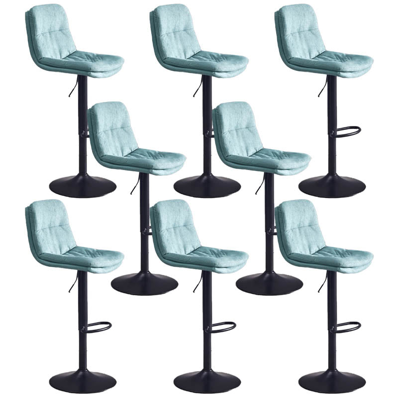 Contemporary Adjustable Height Swivel Backrest Bar Stool with Footrest