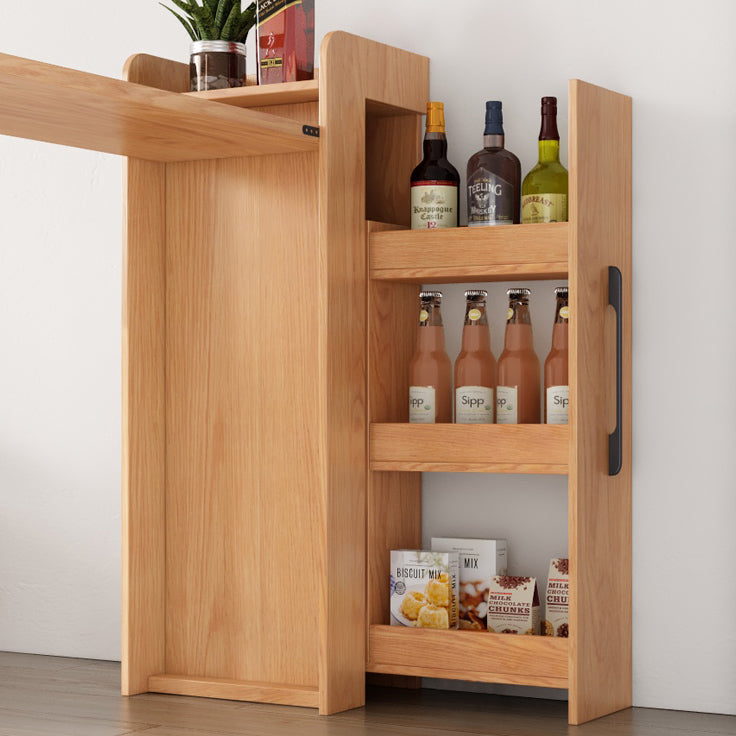 1/2/3 Pieces Bar Stool and Table Set, Folding Solid Wood for Living Room