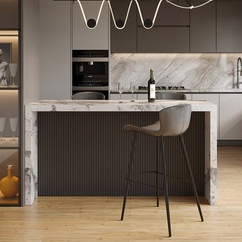 Modern Rectangle Stone Bar Dining Table Table for Living Room