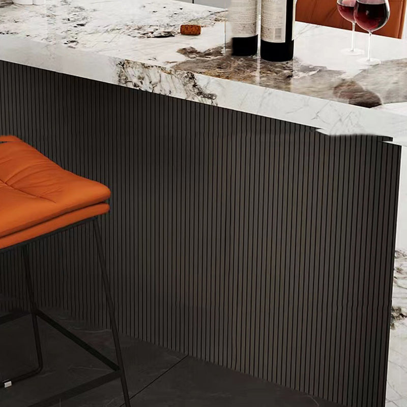 Modern Rectangle Stone Bar Dining Table Table for Living Room