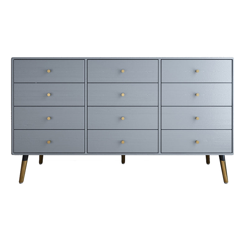 Glam Storage Chest Dresser Horizontal Storage Chest with Drawers