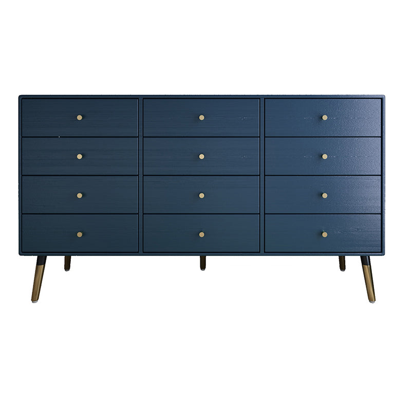 Glam Storage Chest Dresser Horizontal Storage Chest with Drawers