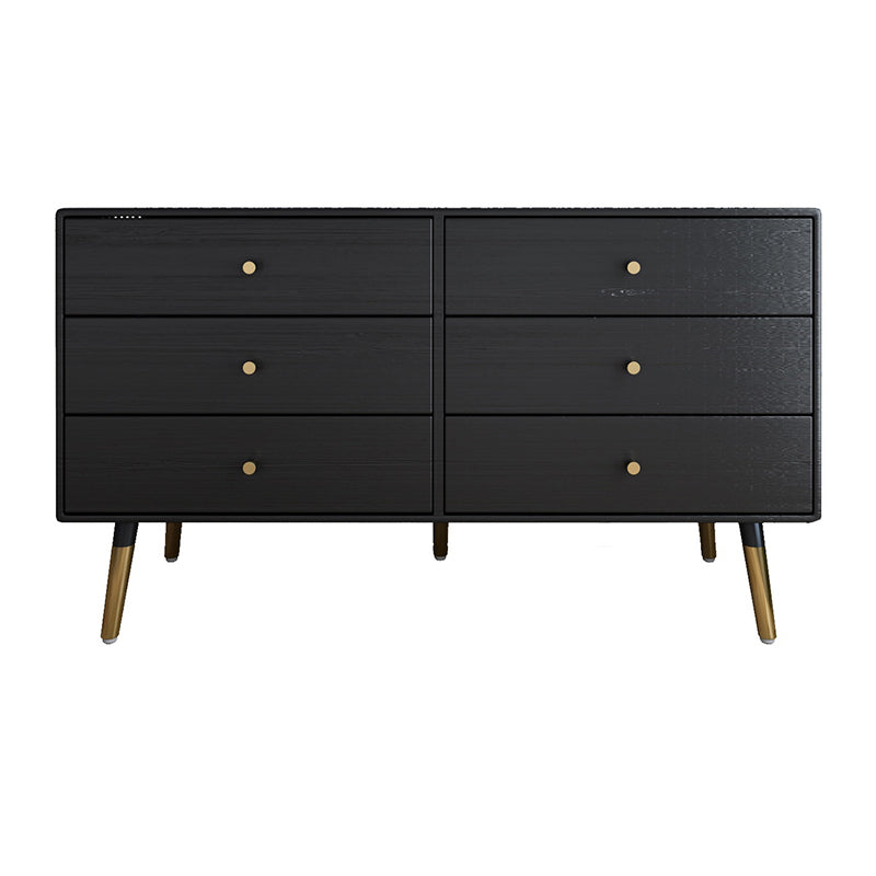Glam Storage Chest Dresser Horizontal Storage Chest with Drawers