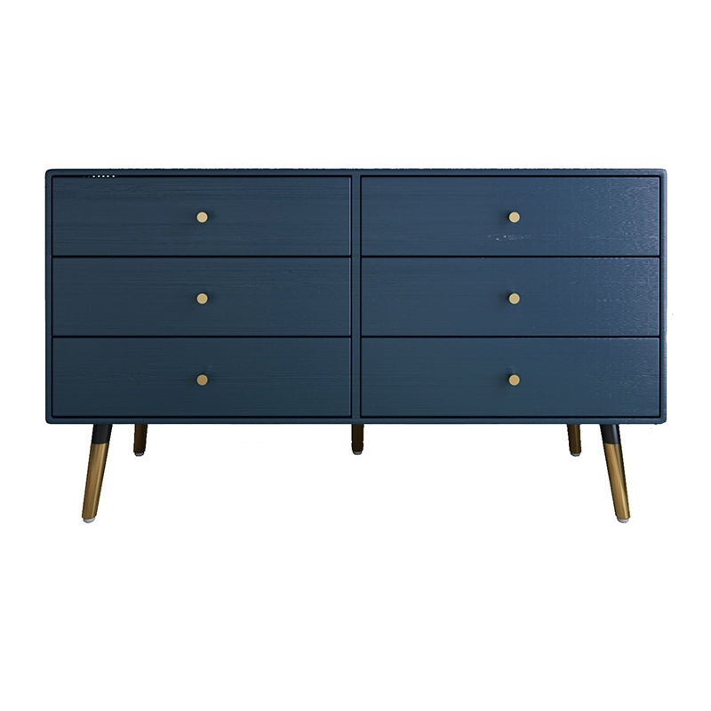 Glam Storage Chest Dresser Horizontal Storage Chest with Drawers