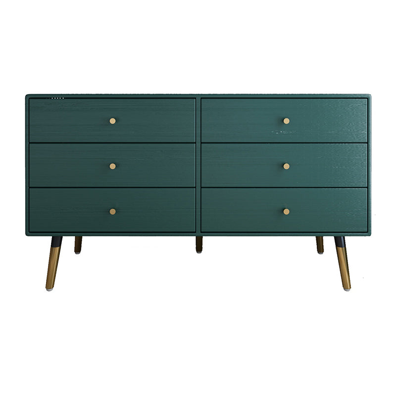 Glam Storage Chest Dresser Horizontal Storage Chest with Drawers