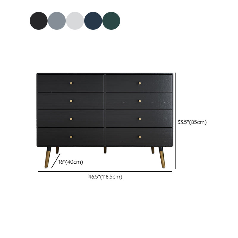 Glam Storage Chest Dresser Horizontal Storage Chest with Drawers