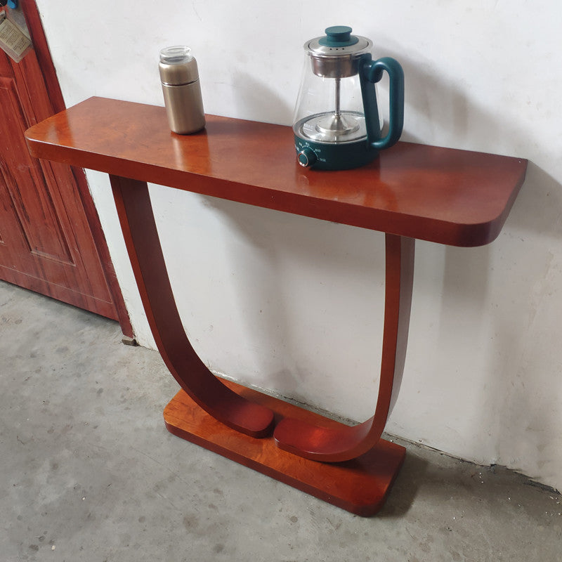 Rectangle Shape Contemporary Console Table Brown Wood Console Sofa Table