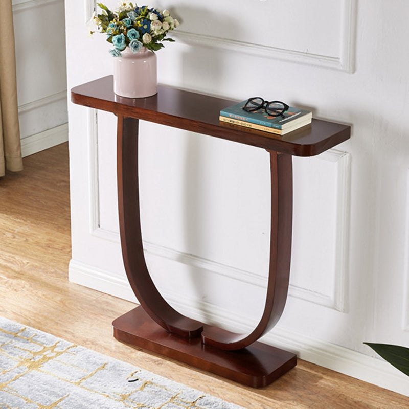 Rectangle Shape Contemporary Console Table Brown Wood Console Sofa Table