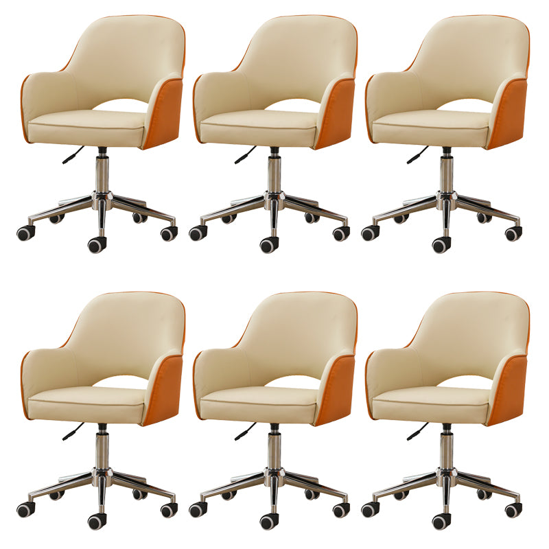 Modernism Desk Chair Armless Office Chair with Wheels for Office