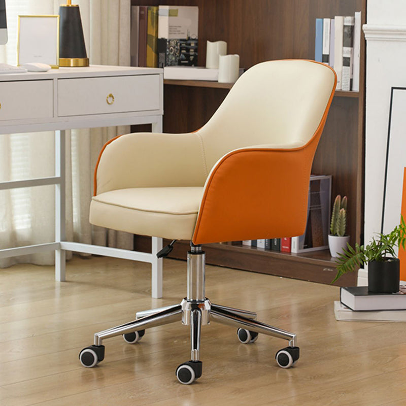 Modernism Desk Chair Armless Office Chair with Wheels for Office