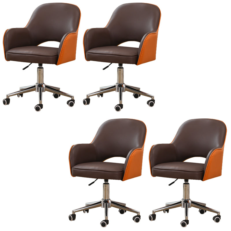 Modernism Desk Chair Armless Office Chair with Wheels for Office