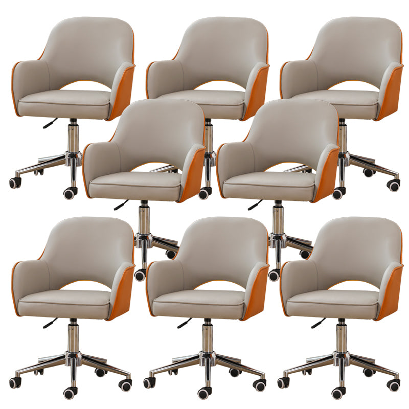 Modernism Desk Chair Armless Office Chair with Wheels for Office
