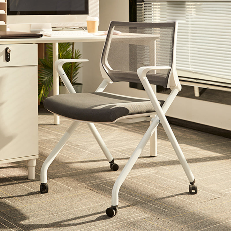 Fixed Arms Office Chair Modern Desk Chair with Wheels for Office