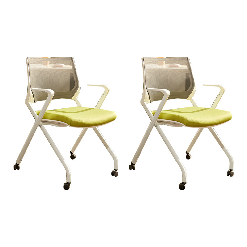 Fixed Arms Office Chair Modern Desk Chair with Wheels for Office