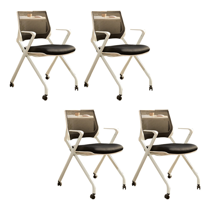 Fixed Arms Office Chair Modern Desk Chair with Wheels for Office