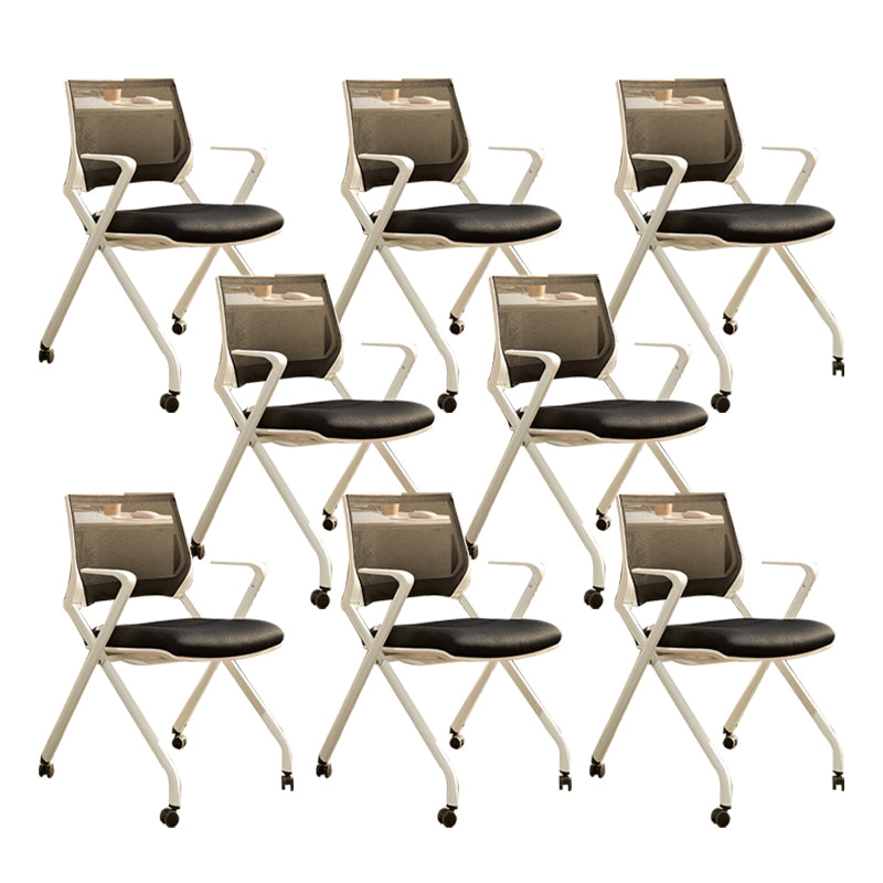 Fixed Arms Office Chair Modern Desk Chair with Wheels for Office