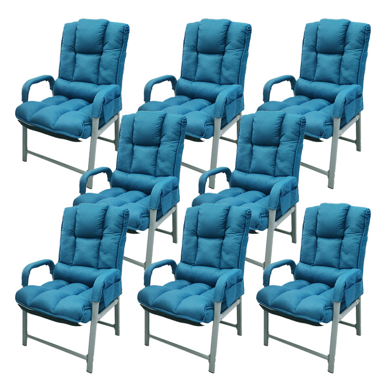 Modernism Fixed Arms Office Chair No Wheels Desk Chair for Office