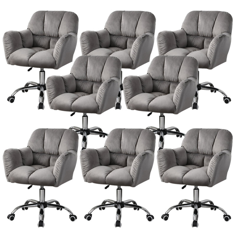 Contemporary Office Chair Armless Desk Chair with Wheels for Office