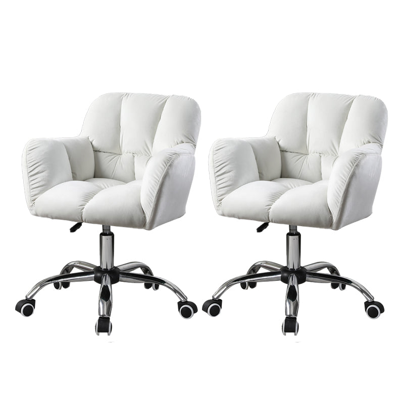 Contemporary Office Chair Armless Desk Chair with Wheels for Office