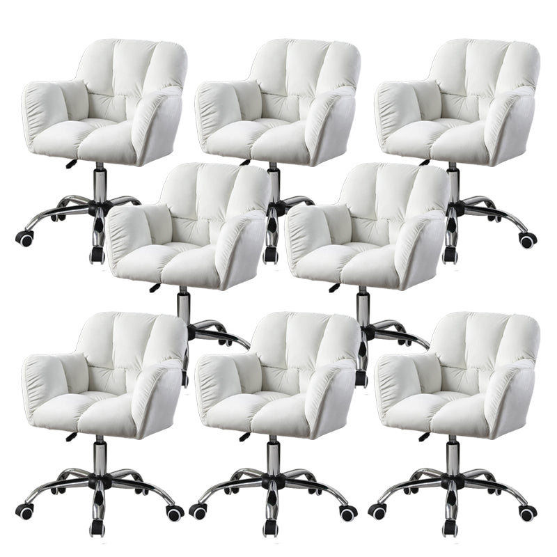 Contemporary Office Chair Armless Desk Chair with Wheels for Office