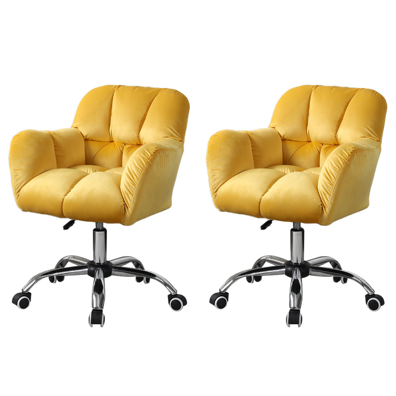 Modern Armless Office Chair Low-Back Desk Chair with Wheels for Home