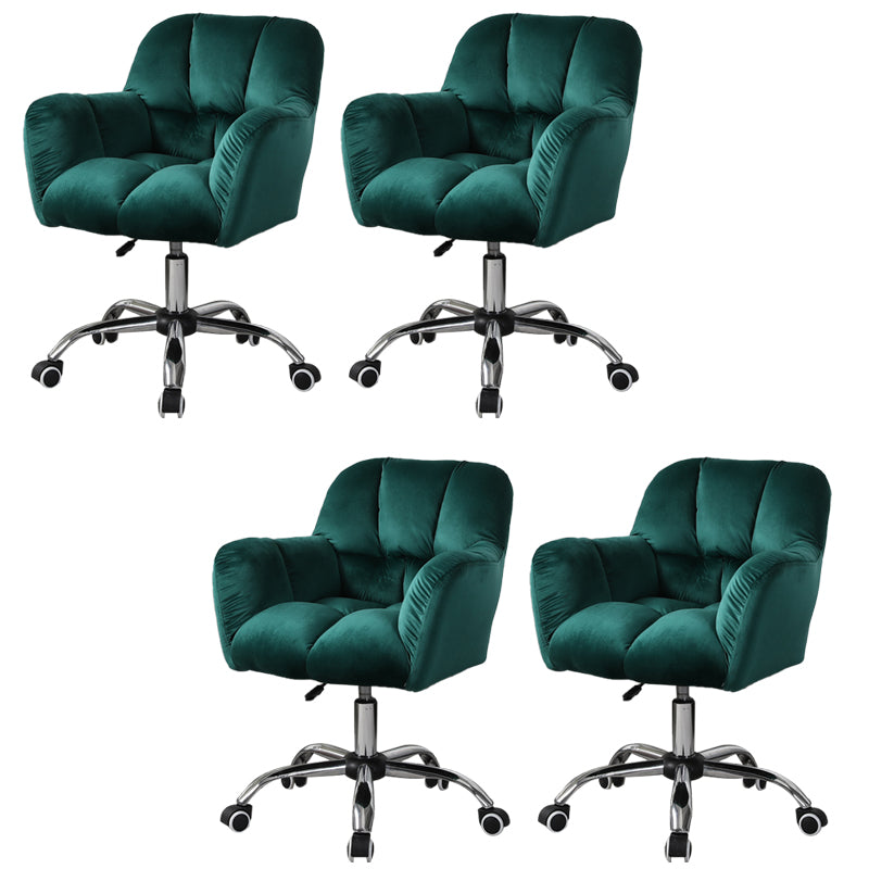 Modern Armless Office Chair Low-Back Desk Chair with Wheels for Home
