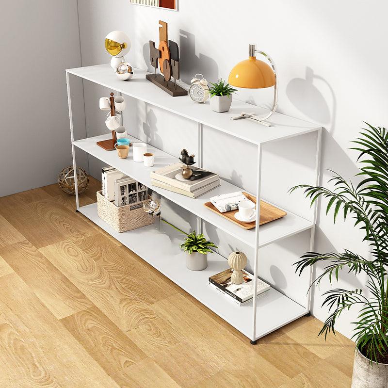 Contemporary Open Back Horizontal Bookshelf Metal Bookcase for Office