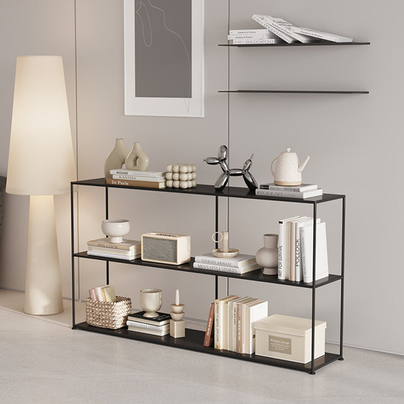 Contemporary Open Back Horizontal Bookshelf Metal Bookcase for Office