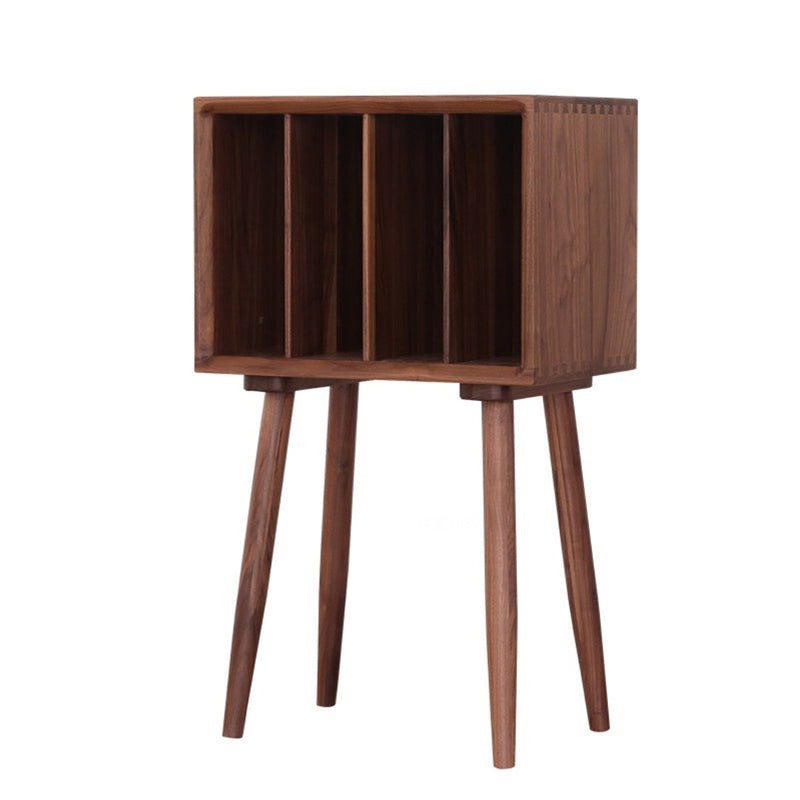 Modern Closed Back Bookshelf Solid Wood Bookcase with Shelves