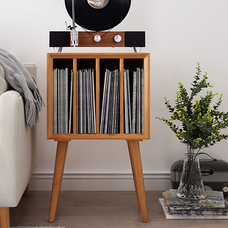 Modern Closed Back Bookshelf Solid Wood Bookcase with Shelves