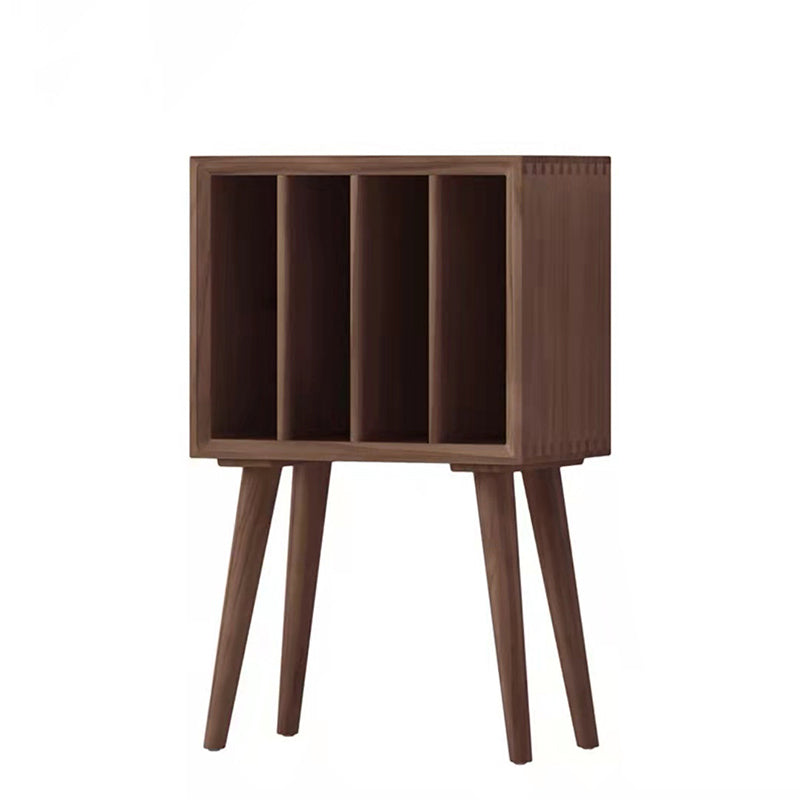 Modern Closed Back Bookshelf Solid Wood Bookcase with Shelves