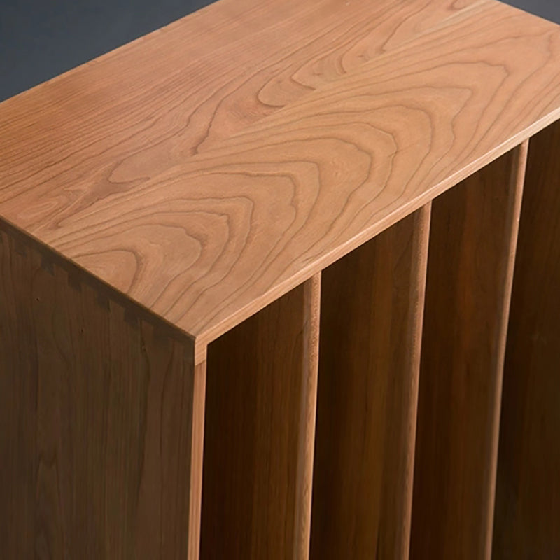 Modern Closed Back Bookshelf Solid Wood Bookcase with Shelves