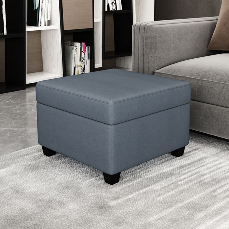 Modern Storage Ottomans Square Leather Storage Ottomans with Legs