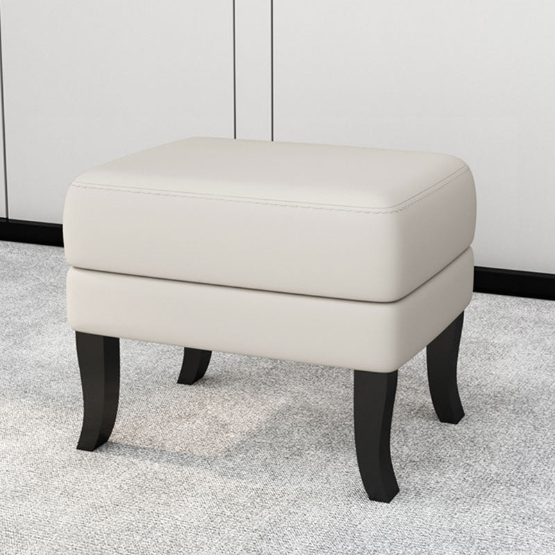 Modernism Storage Ottomans Rectangle Leather Storage Ottomans with Legs