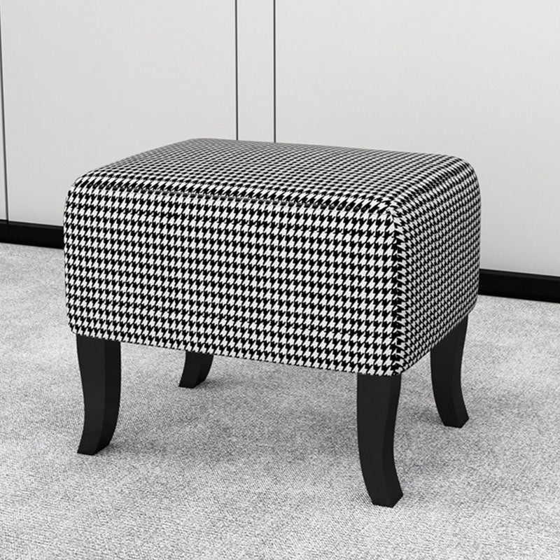 Modernism Storage Ottomans Rectangle Leather Storage Ottomans with Legs