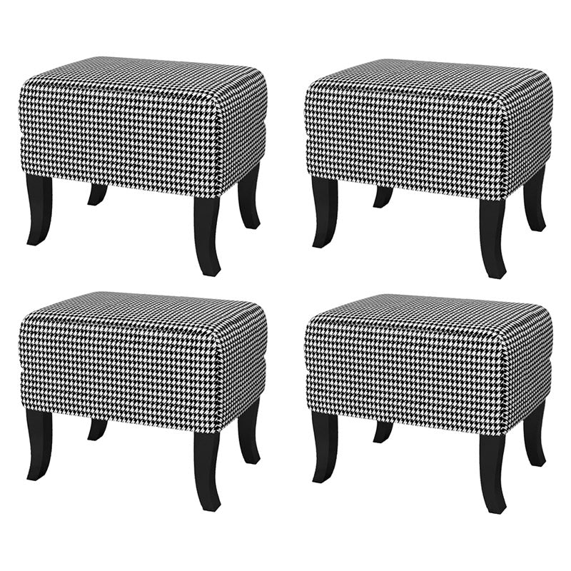 Modernism Storage Ottomans Rectangle Leather Storage Ottomans with Legs