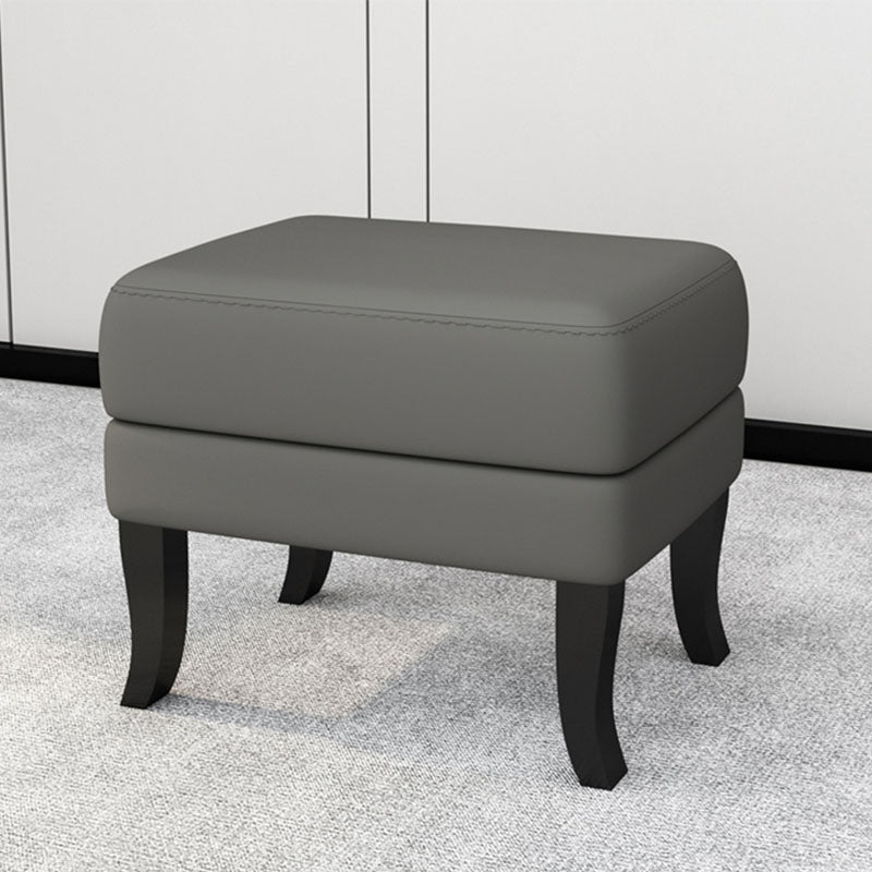 Modernism Storage Ottomans Rectangle Leather Storage Ottomans with Legs