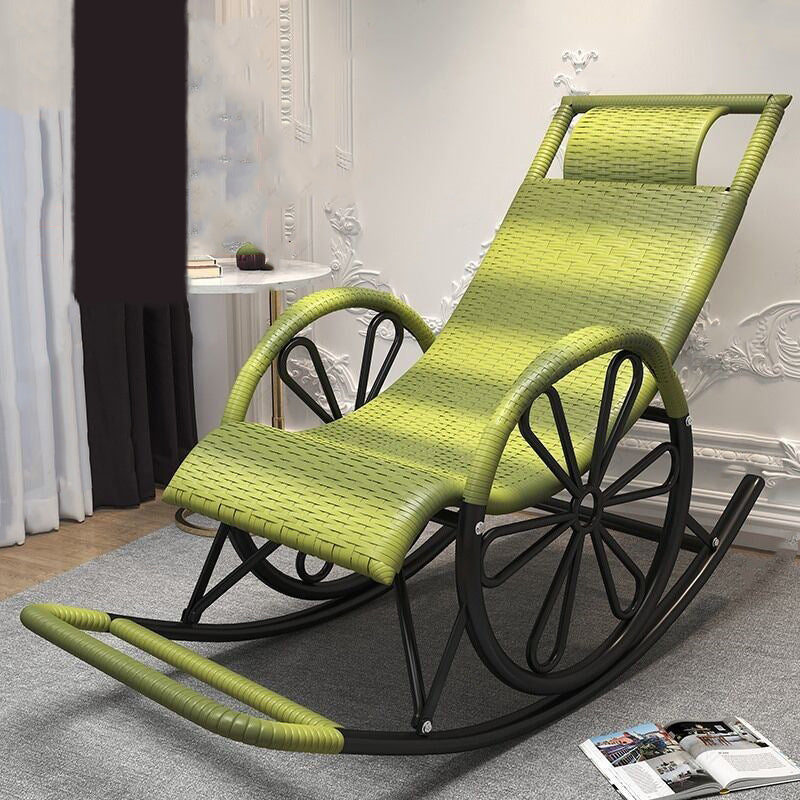 Iron Base Modern Style Lazy Sofa Chair Family Chaise Rocking Chair for Balcony