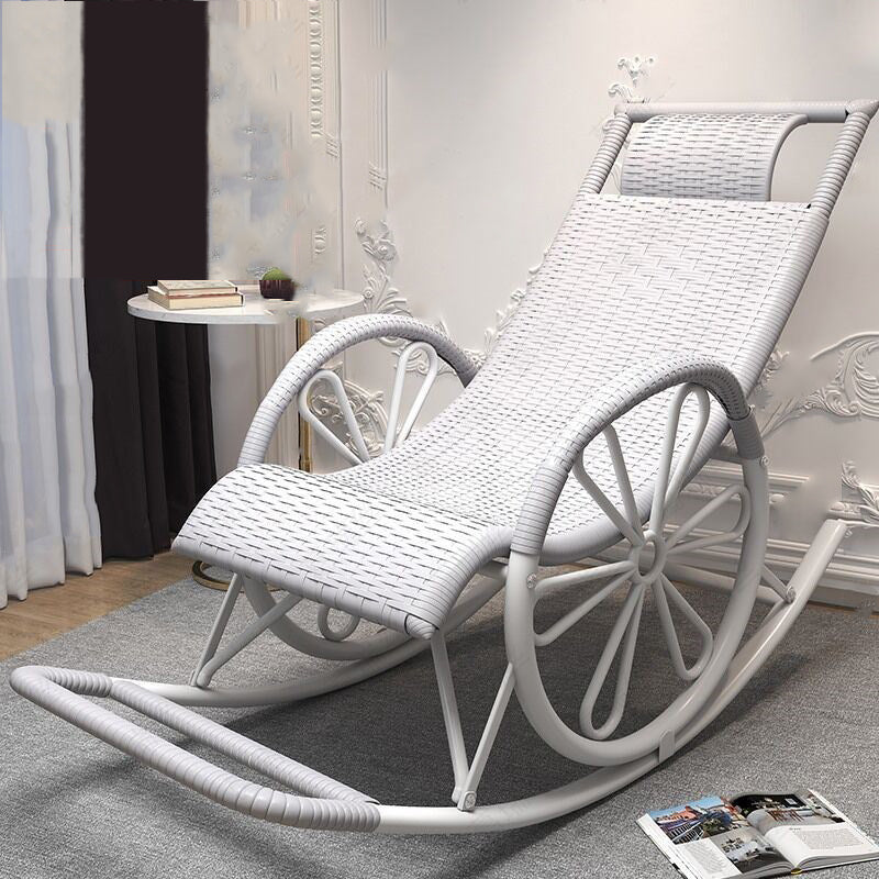 Iron Base Modern Style Lazy Sofa Chair Family Chaise Rocking Chair for Balcony