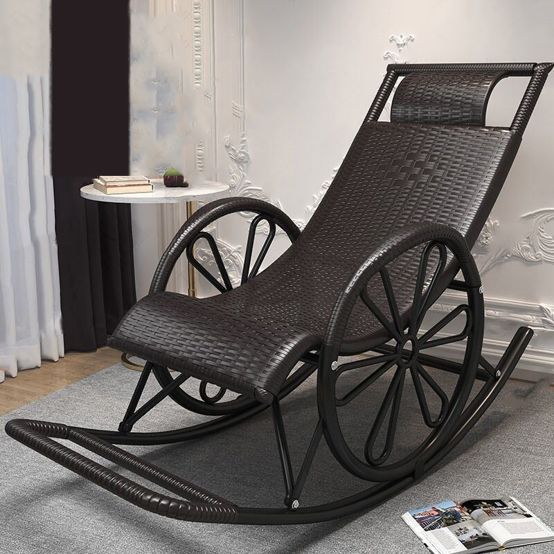 Iron Base Modern Style Lazy Sofa Chair Family Chaise Rocking Chair for Balcony