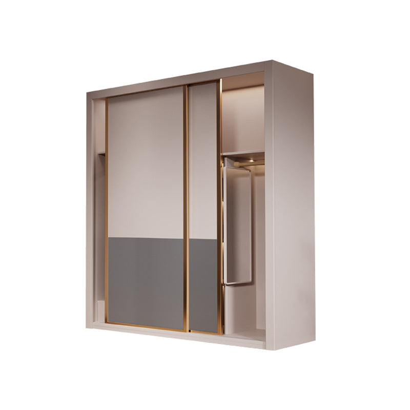 Modern Style Storage Cabinet Wooden Armoire with Doors and Drawers