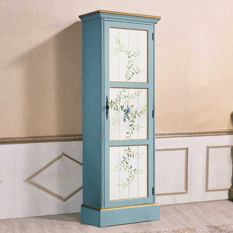 Traditional Style Storage Cabinet Wooden Armoire with Mirror