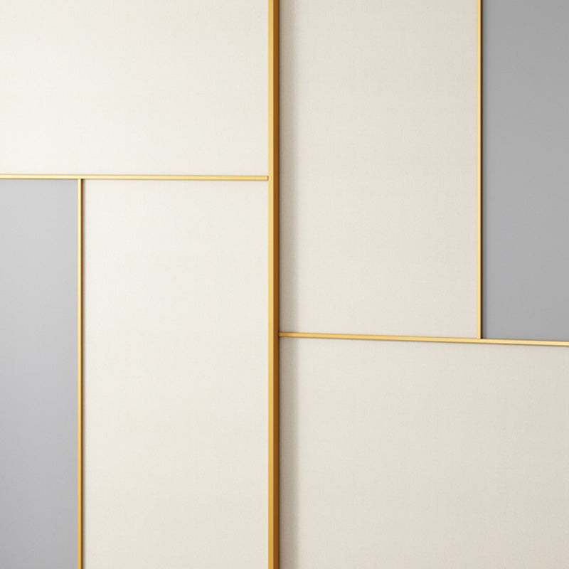 Bedroom Sliding Doors Storage Cabinet Coastal Style Wooden Wardrobe