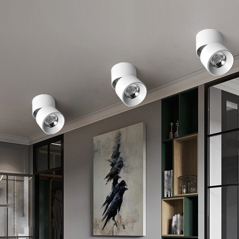 Modern Simple Cylinder Shape Ceiling Light with Aluminum Shade for Living Room