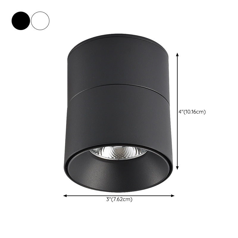 Modern Simple Cylinder Shape Ceiling Light with Aluminum Shade for Living Room