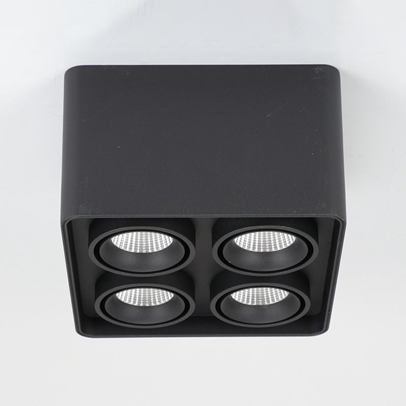 Contemporary Square Shape Ceiling Light with Aluminum Shade for Bedroom